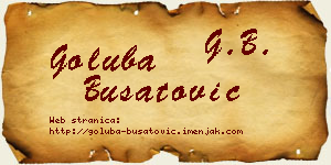 Goluba Bušatović vizit kartica